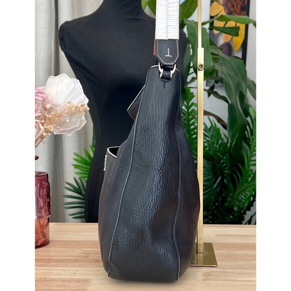 TORY BURCH BLACK LEATHER BERKLEY HANDBAG - Picture 2 of 10